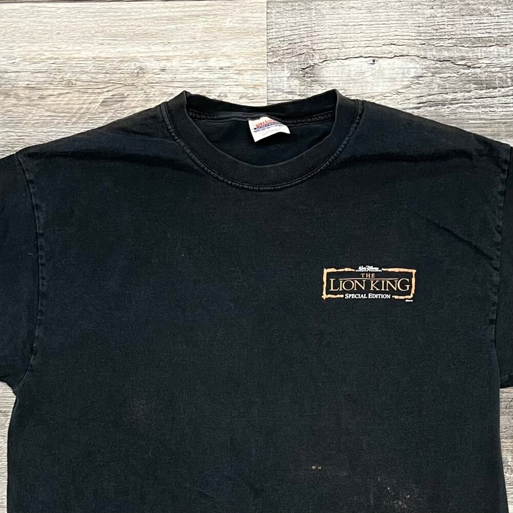 Vintage 90s Hanes Walt Disney The Lion King Special Edition Black Mens L T-Shirt